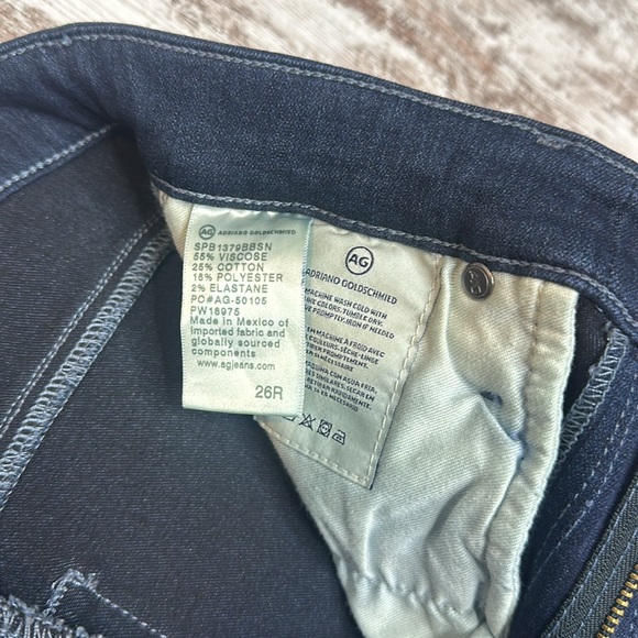 AG Adriano Goldschmied The Farrah Skinny High Rise Dark Wash Skinny Jeans Sz 26R - Picture 8 of 13